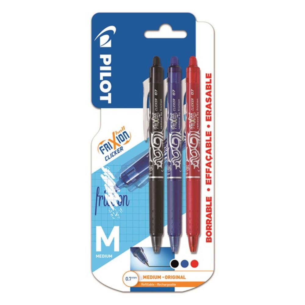 Bolígrafo Tinta Gel Pilot Frixion Clicker Colores Surtidos Blíster 2 ud.