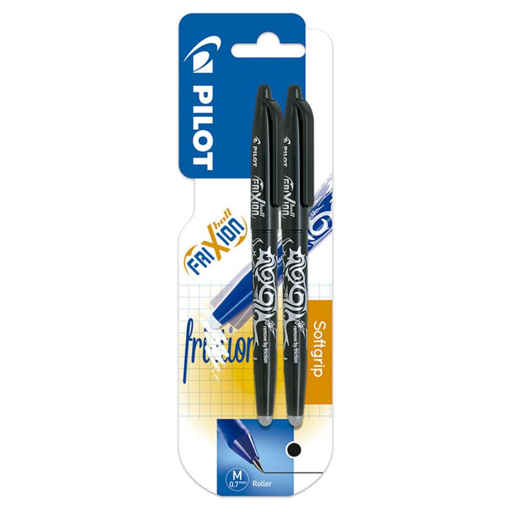 Bolígrafo Tinta Gel Pilot Frixion Ball Negro Blíster 2 ud.