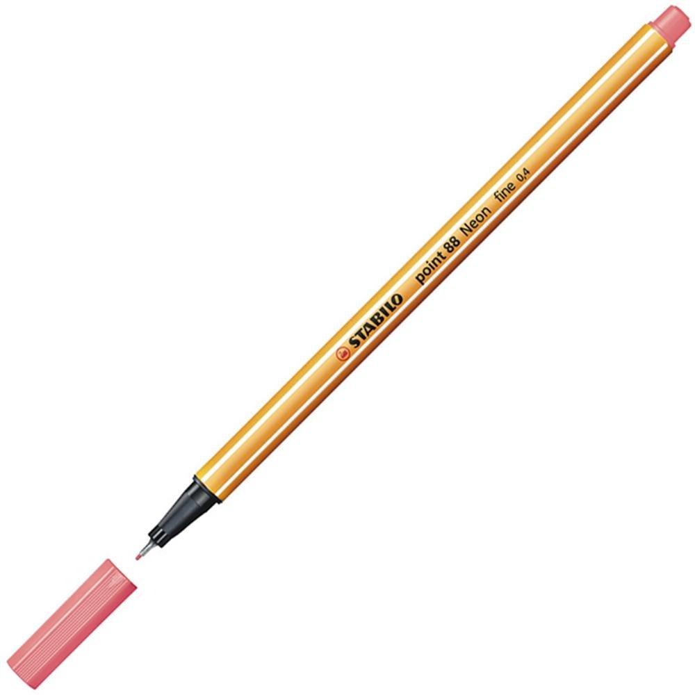 Rotulador Punta Fibra Stabilo Point-88 Rojo Neón