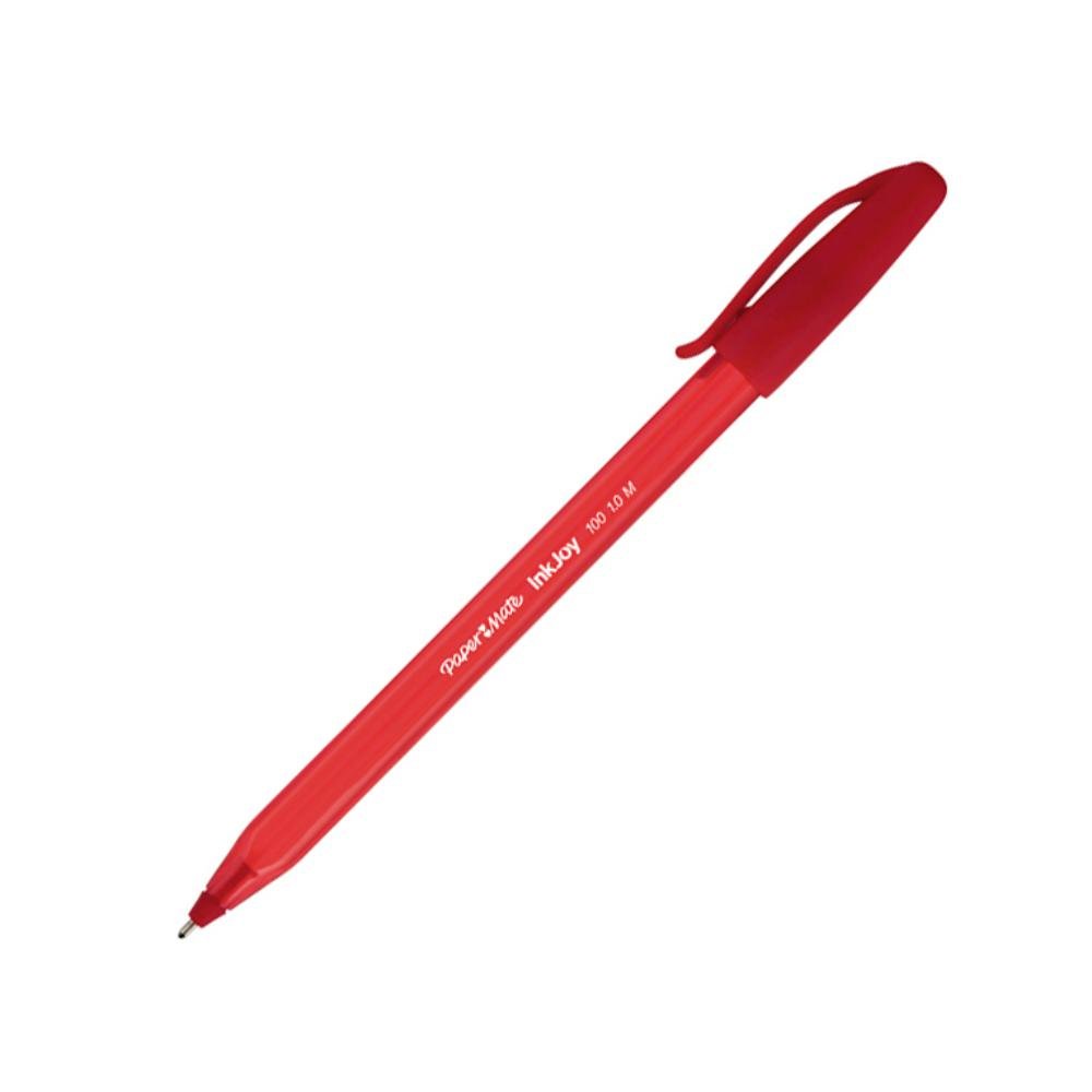 Bolígrafo Tinta Baja Viscosidad Paper Mate InkJoy 100 CAP Rojo