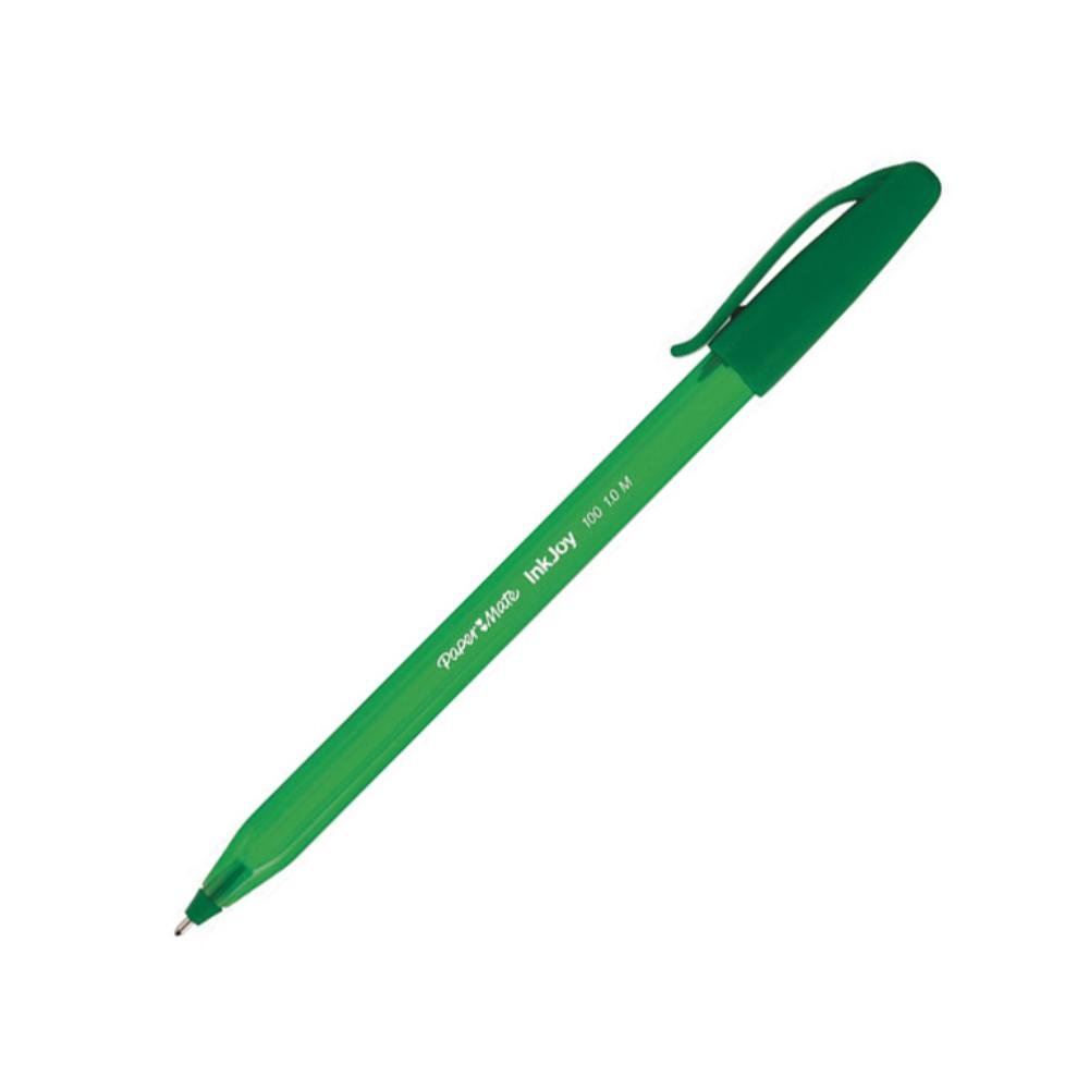 Bolígrafo Tinta Baja Viscosidad Paper Mate InkJoy 100 CAP Verde