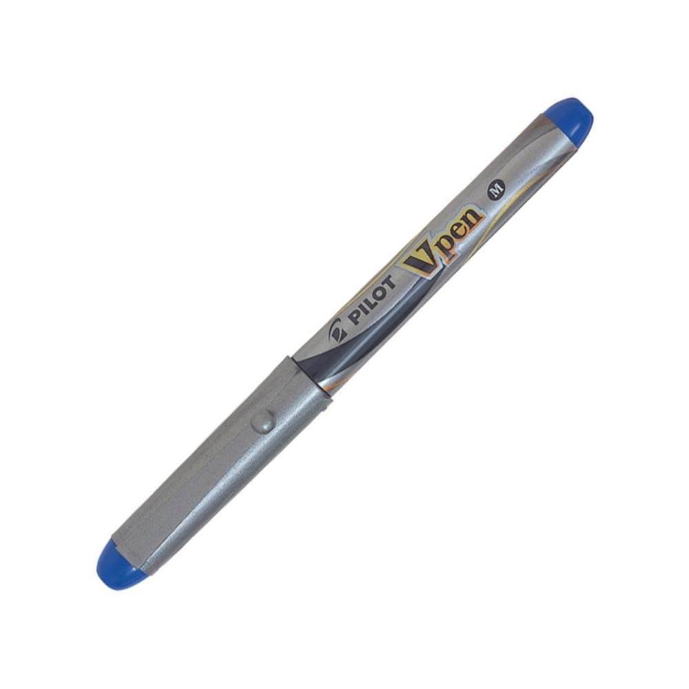 Pluma Pilot V-Pen Silver Azul