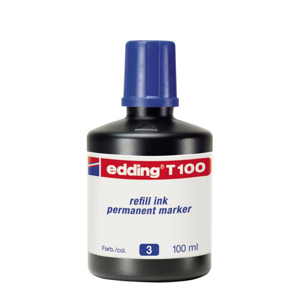Tinta Rotulador Permanente Edding T-100 100 ml Azul