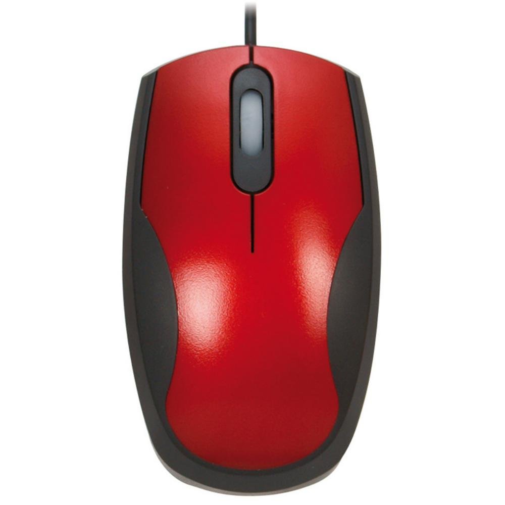 Ratón Óptico Plus Office Rojo/Negro
