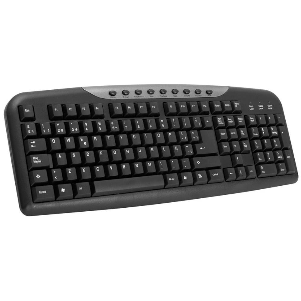 Teclado Plus Office Multimedia Negro