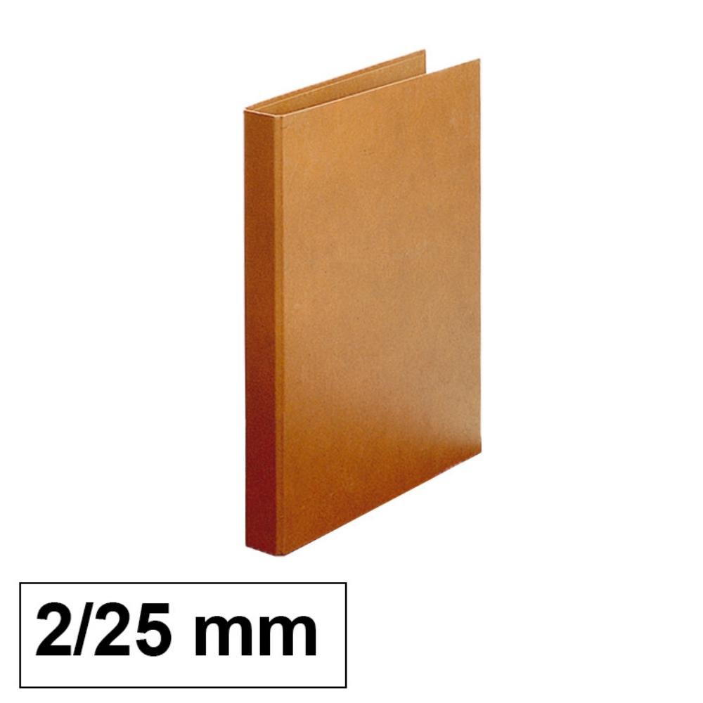 Carpeta Karman Cartón Forrado Folio Natural 2 Anillas 25 mm Lomo 4 cm Color Cuero