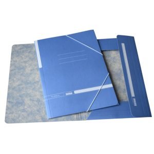 Carpeta Gomas Karman Folio Solapas Azul