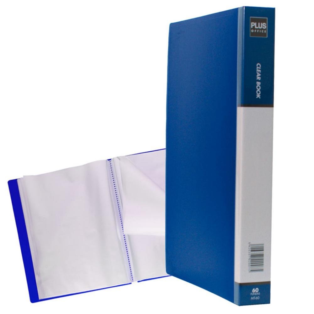 Carpeta Plus Office A4 PP 60 Fundas Azul