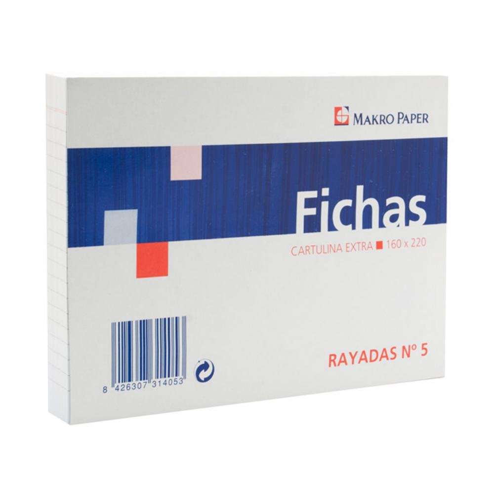 Fichas Rayadas Plus Office 160 x 220 mm Nº5 100 Hojas