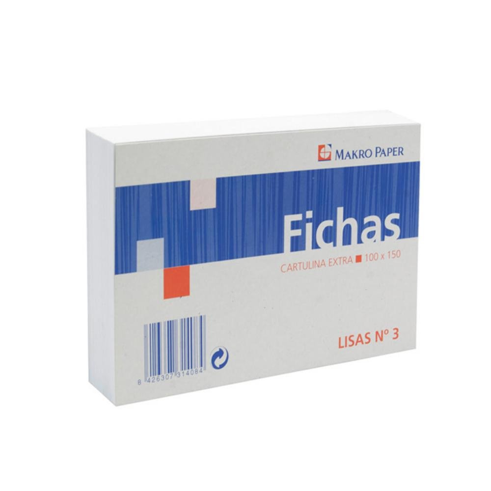 Fichas Lisas Plus Office 100 x 150 mm Nº3 100 Hojas
