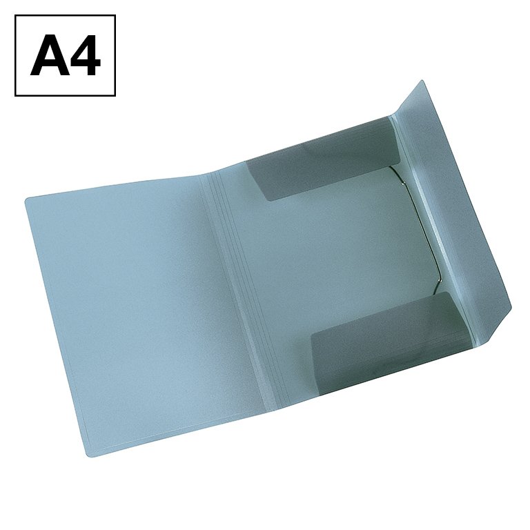 Carpeta Plus Office A4 PP Gomas y Solapas Azul Grisaceo