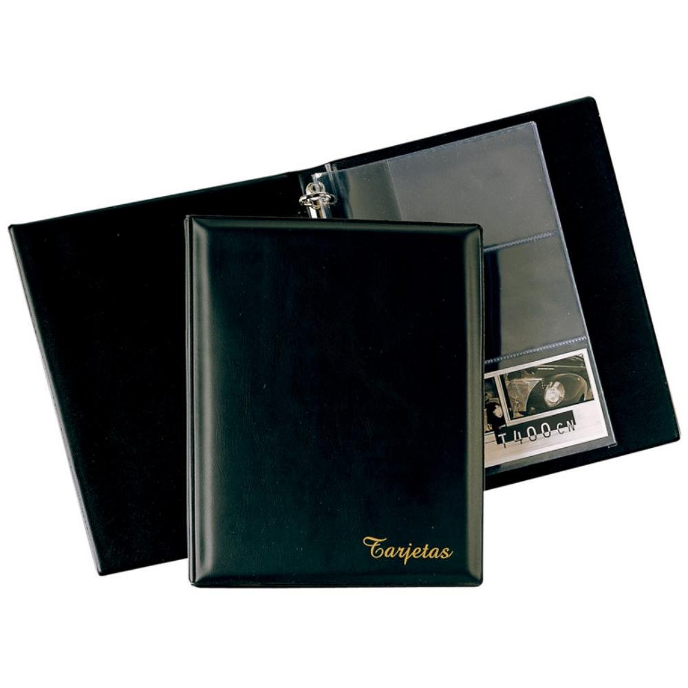 Tarjetero Plus Office Tapa Acolchada PVC 10 Fundas 600 Tarjetas