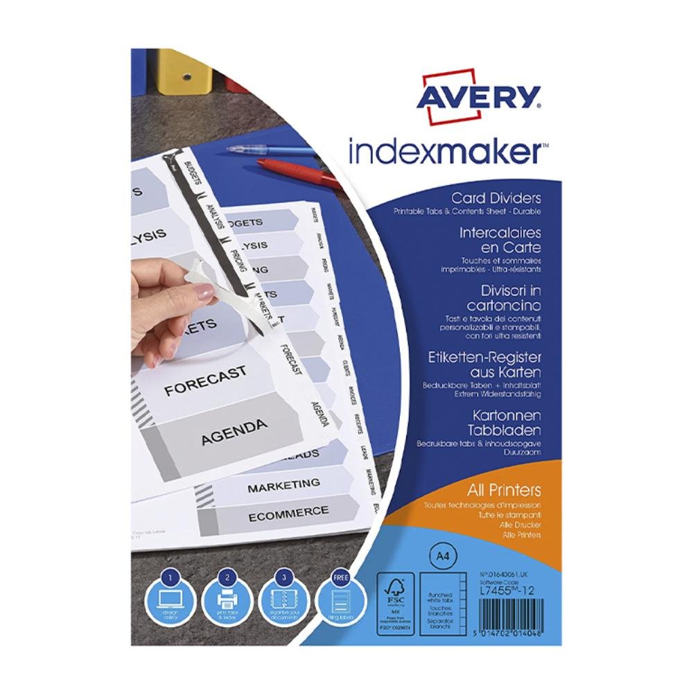 Separadores Avery A4 10 Pestañas