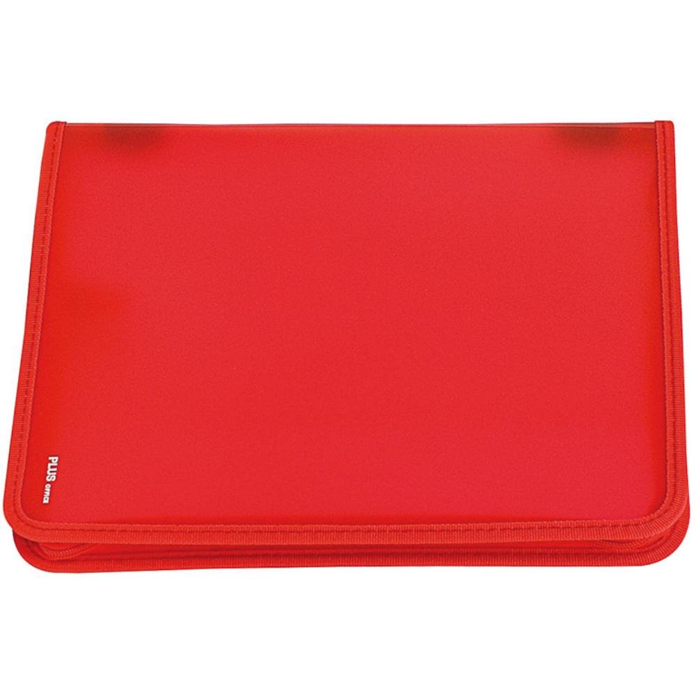 Carpeta Plus Office Cremallera A4 Rojo