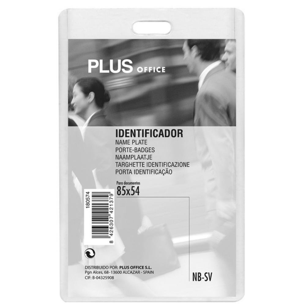 Identificador Plus Office PP Rígido 85X54mm Vertical