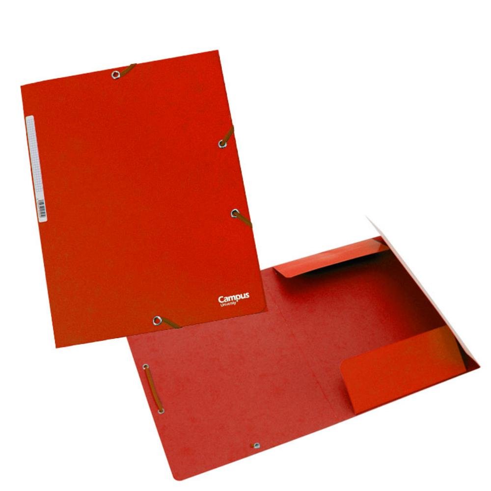 Carpeta Campus University A4+ con Gomas y Solapas Cartón Roja