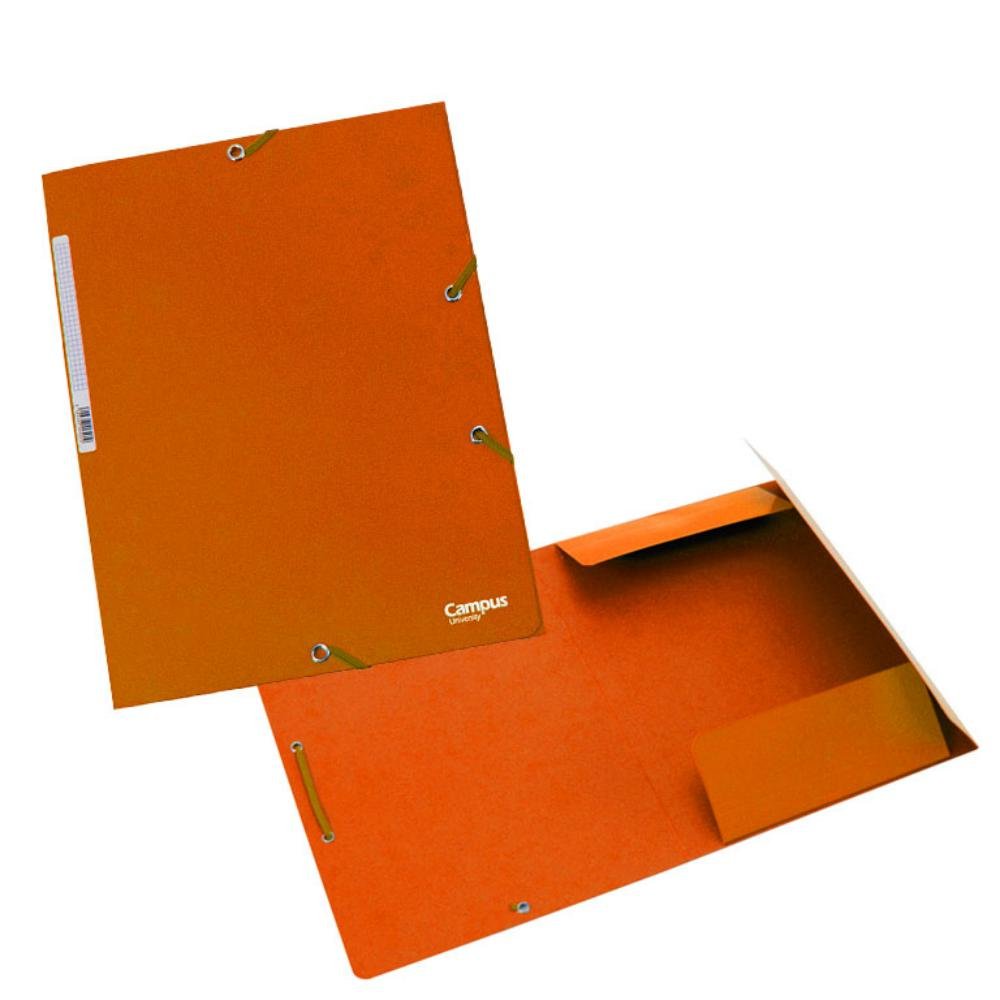 Carpeta Campus Univeristy A4+ Gomas y Solapas Cartón Naranja
