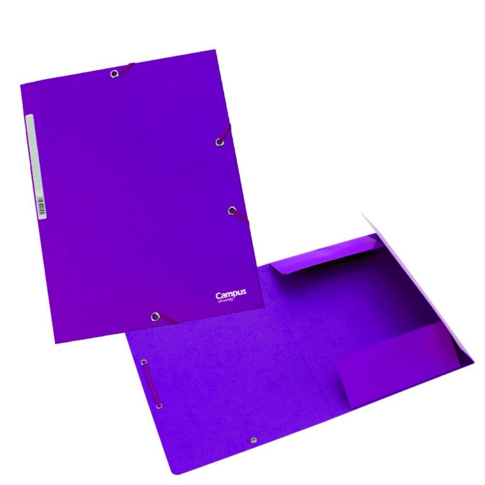 Carpeta Campus Univeristy A4+ Gomas y Solapas Cartón Violeta