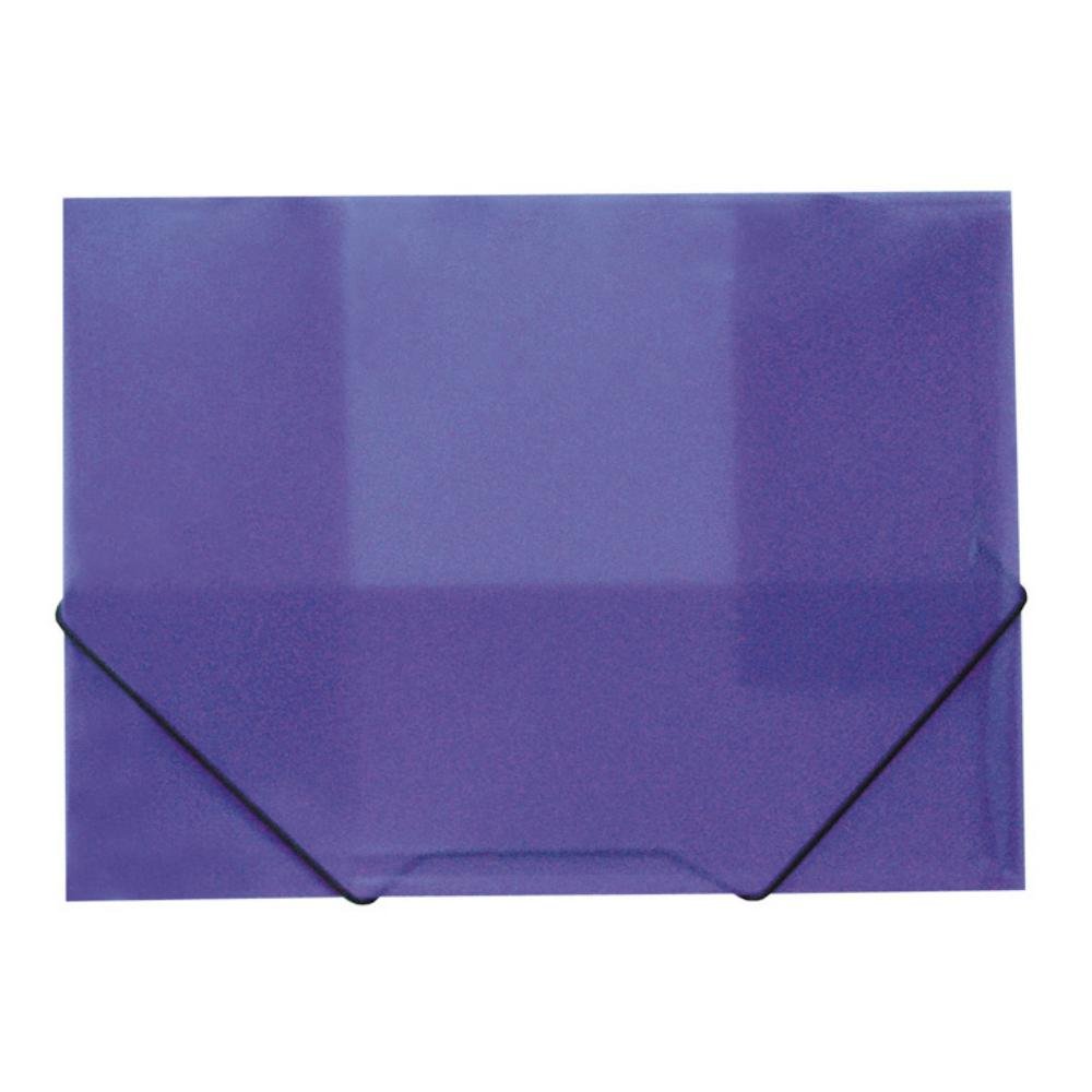 Carpeta Plus Office A4+ PP Gomas y Solapas Traslúcida Violeta