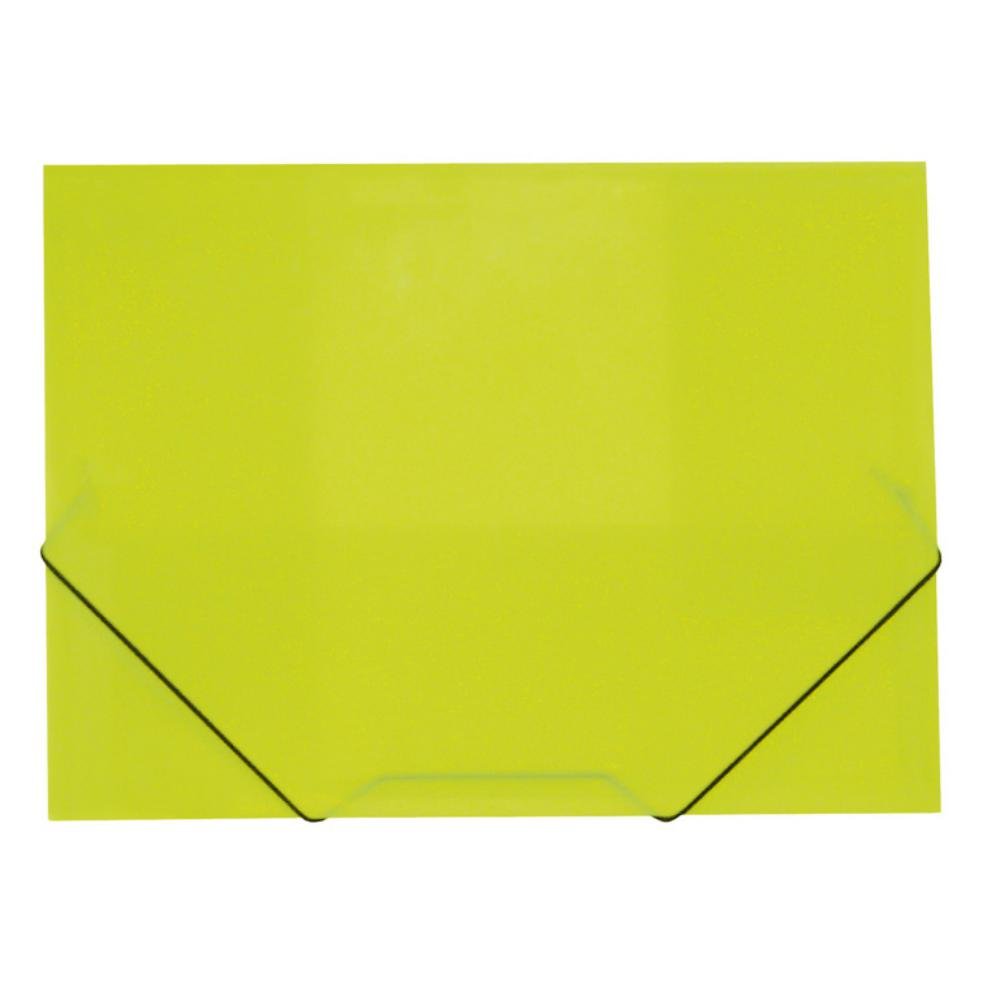 Carpeta Plus Office A4+ PP Gomas y Solapas Traslúcida Verde Claro