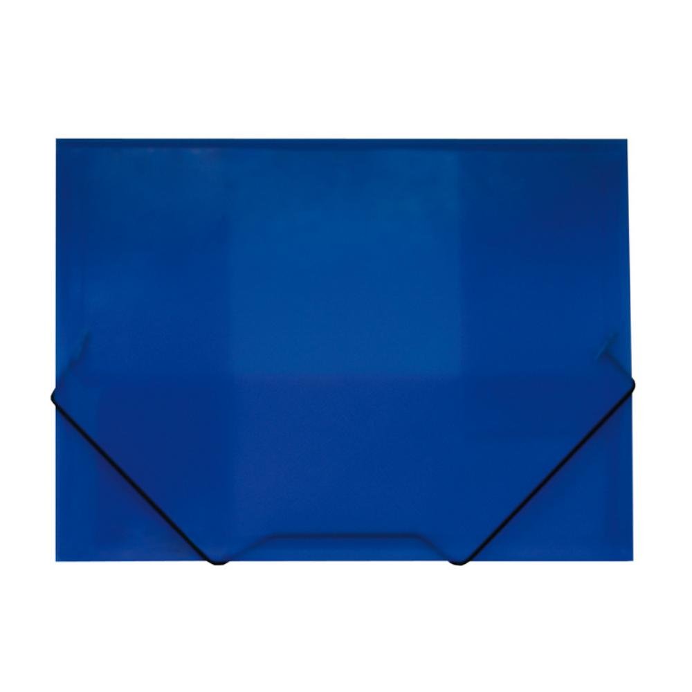 Carpeta Plus Office A4+ PP Gomas y Solapas Traslúcida Azul
