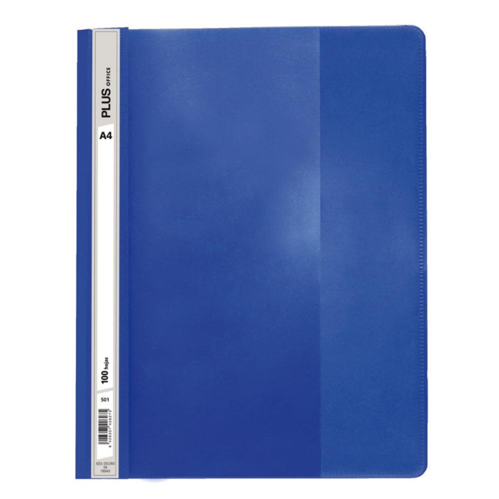 Dossier Plus Office Fástener Plástico A4 Azul Oscuro 100 Hojas