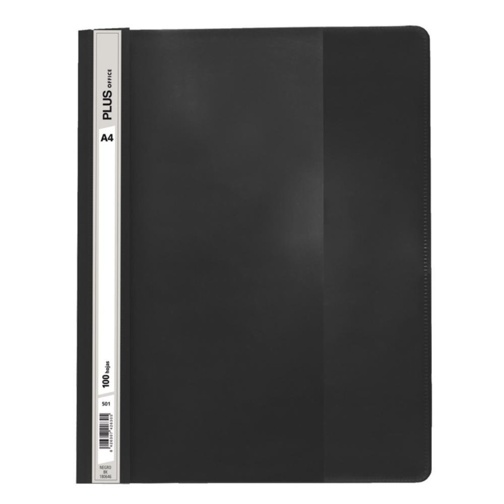 Dossier Plus Office Fástener Plástico A4 Negro 100 Hojas