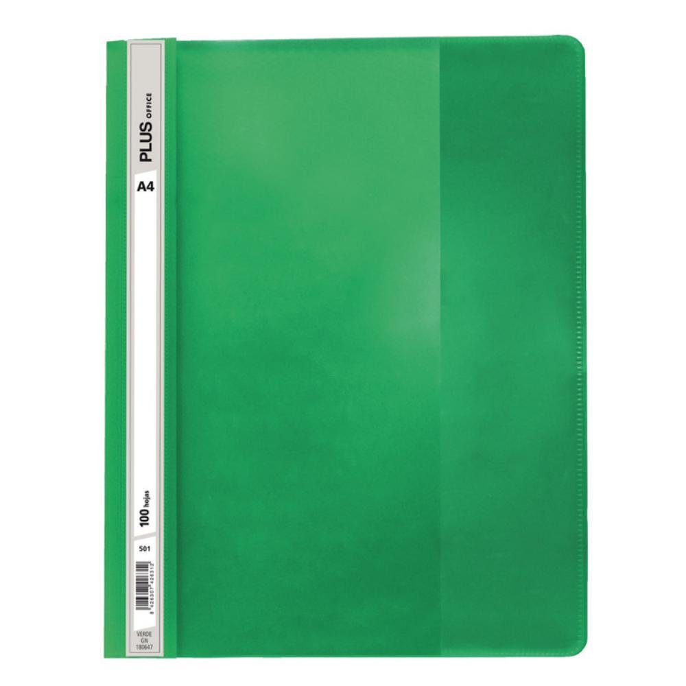 Dossier Plus Office Fástener Plástico A4 Verde 100 Hojas
