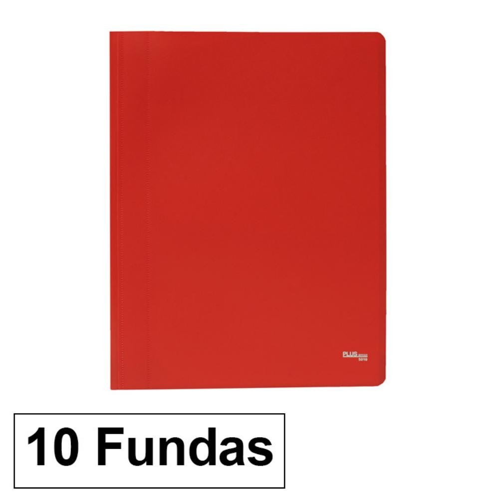 Carpeta Flexible Plus Office A4 PP Rojo 10 Fundas