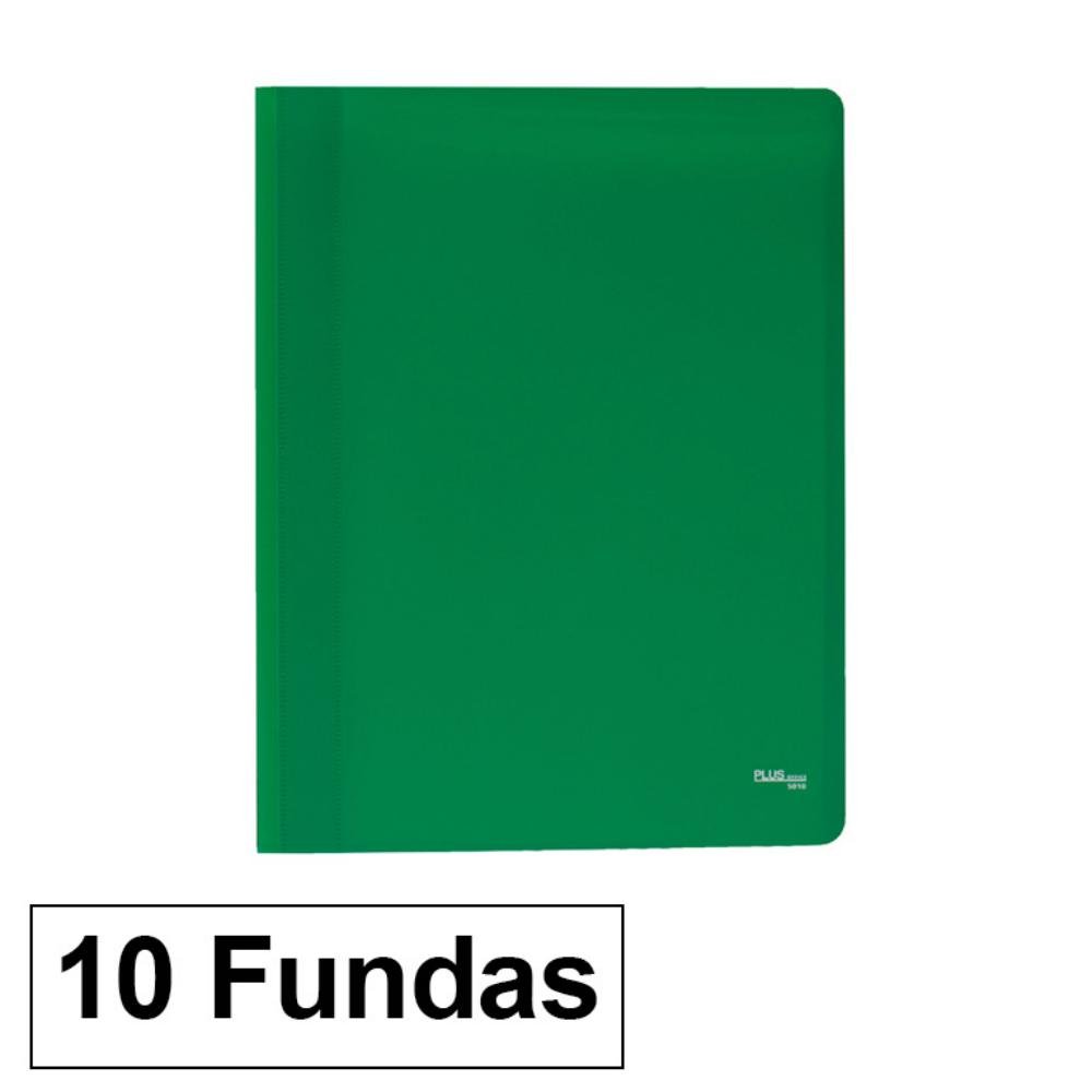 Carpeta Flexible Plus Office A4 PP Verde 10 Fundas