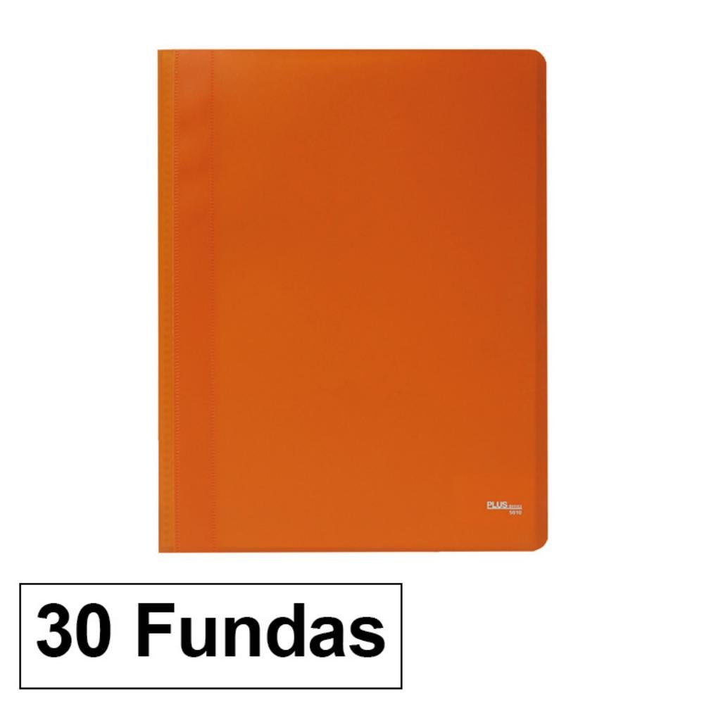 Carpeta Flexible Plus Office A4 PP Naranja 30 Fundas