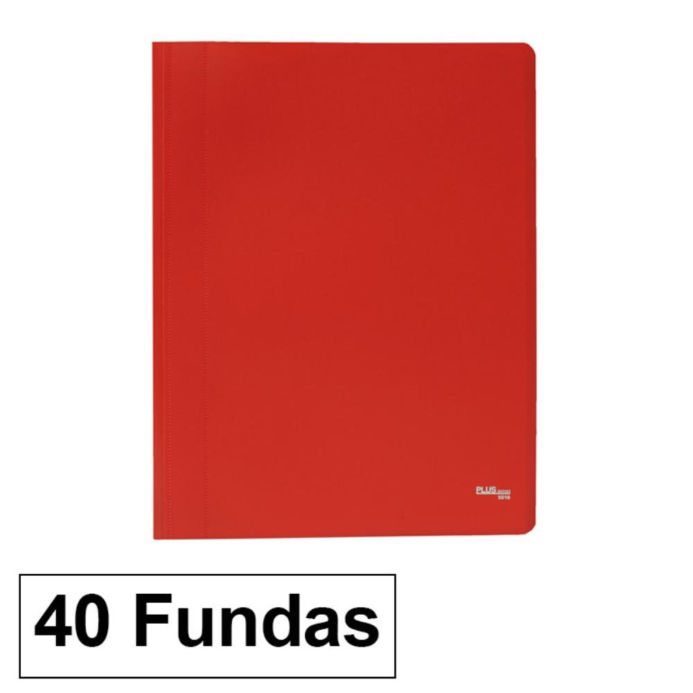 Carpeta Flexible Plus Office A4 PP Rojo 40 Fundas
