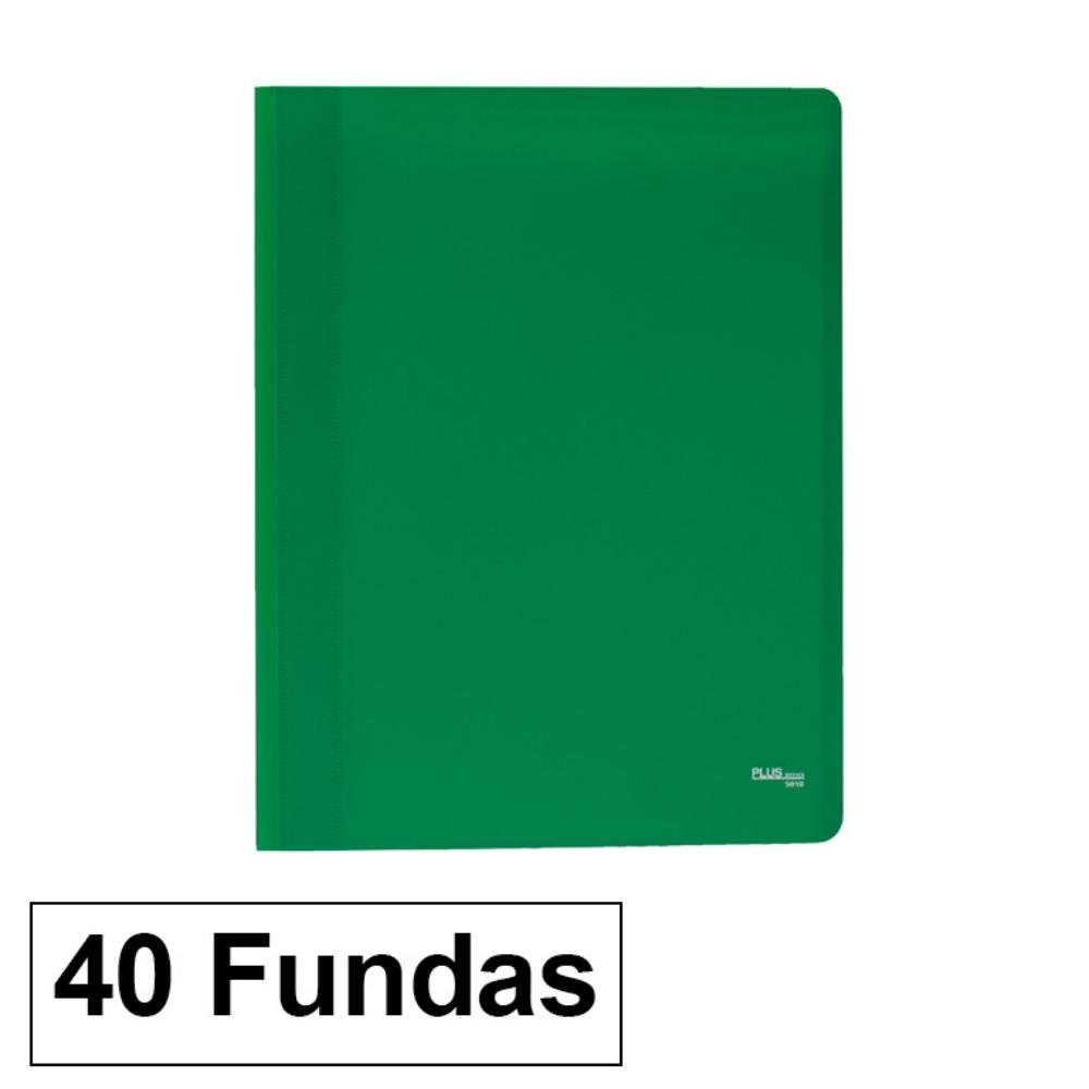 Carpeta Flexible Plus Office A4 PP Verde 40 Fundas