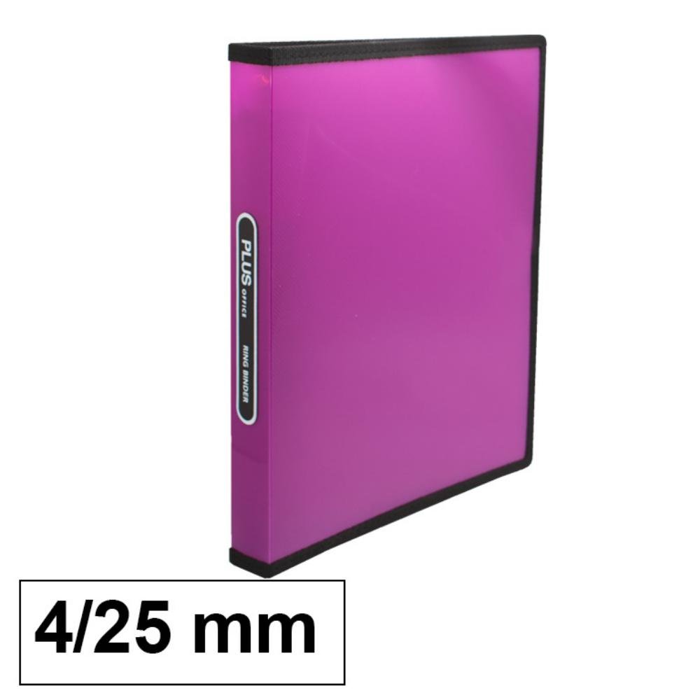 Carpeta Plus Office A4 PP C 4 Anillas 25 mm Fucsia
