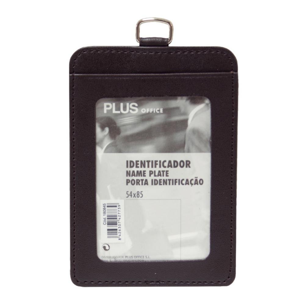 Identificador Plus Office Simil-Piel Marrón
