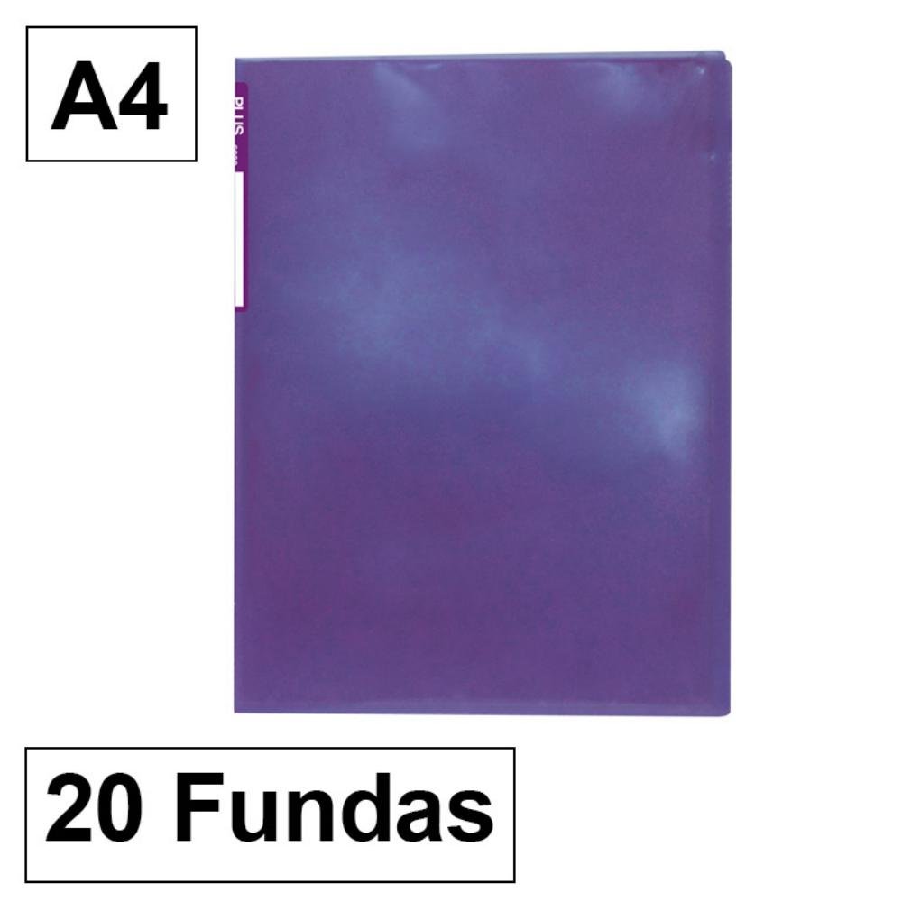 Carpeta Plus Office 6020 A4 PP 20 Fundas Violeta