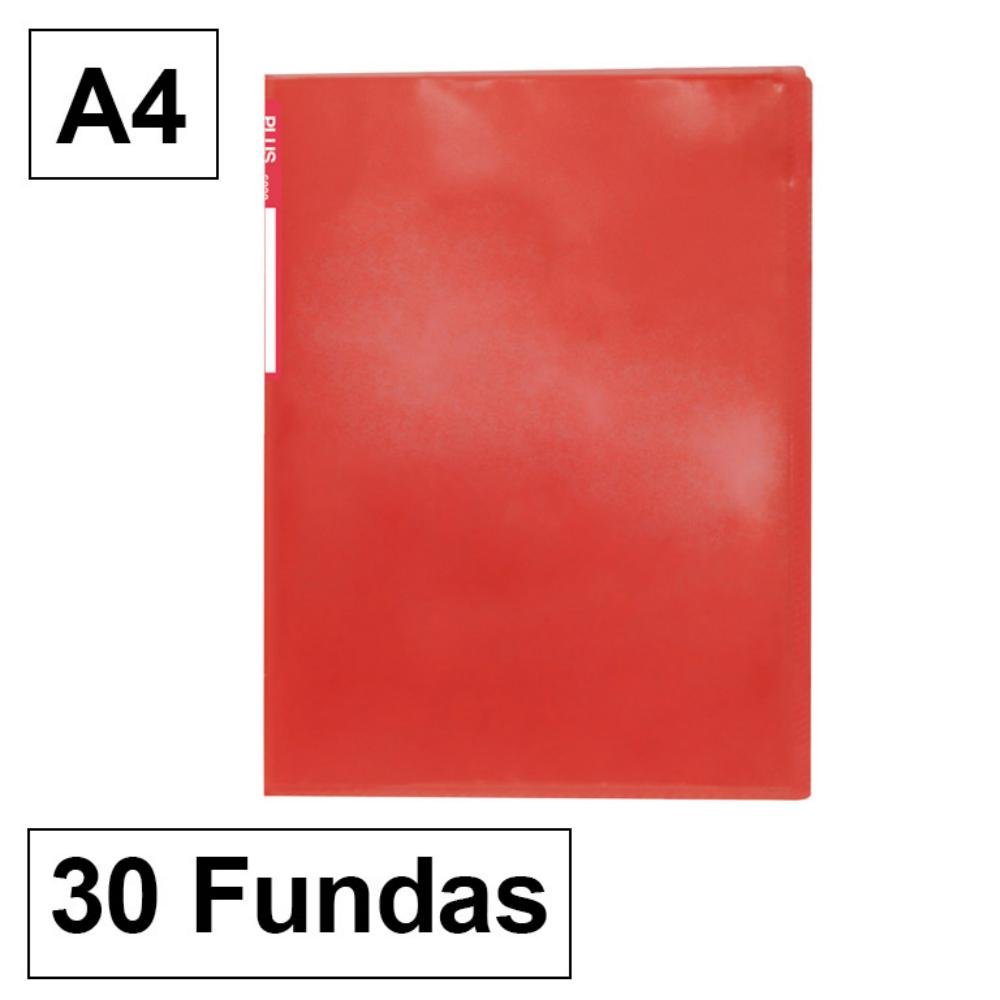 Carpeta Plus Office 6030 A4 PP 30 Fundas Rojo