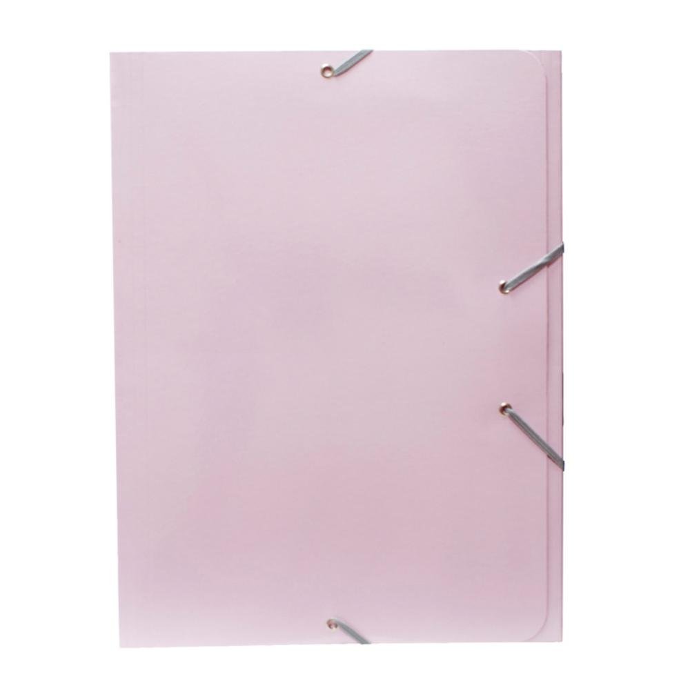 Carpeta Campus Univeristy A4+ Gomas y Solapas Cartón Brillo Rosa Claro