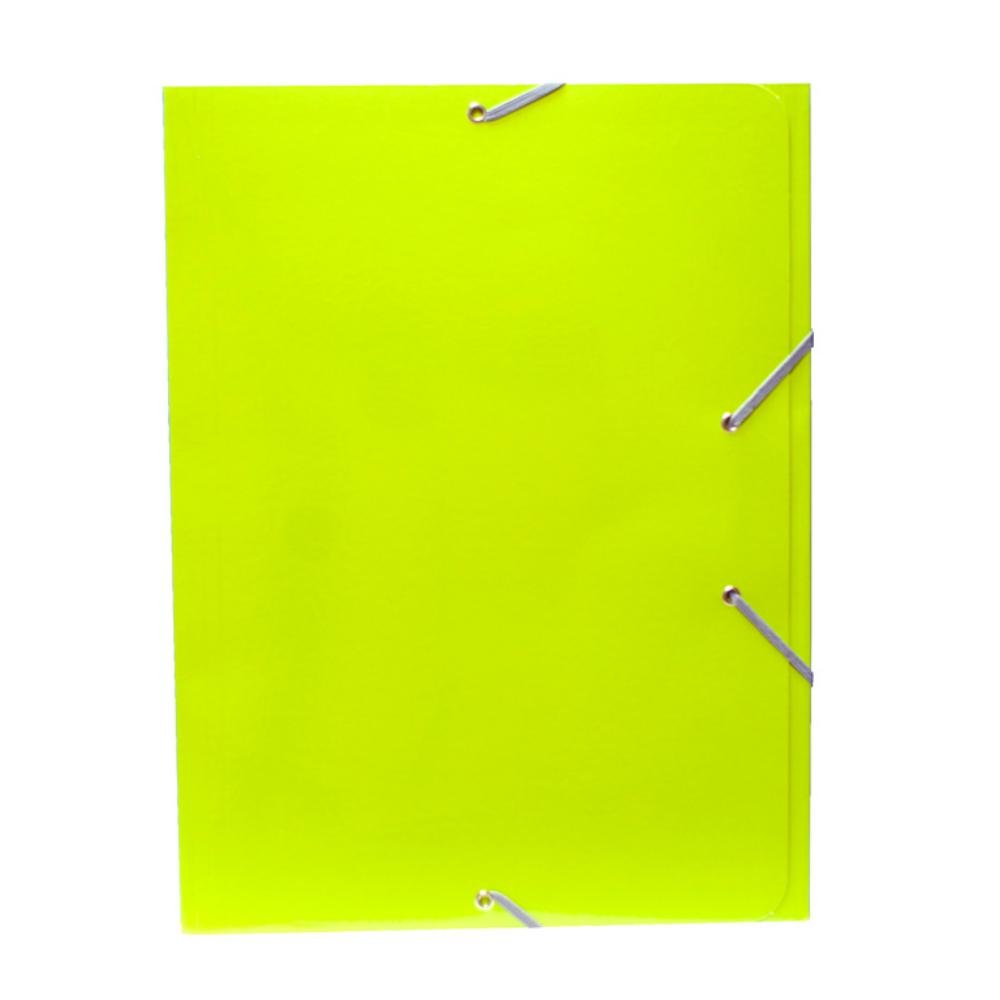 Carpeta Campus University A4+ Gomas y Solapas Cartón Brillo Verde Claro