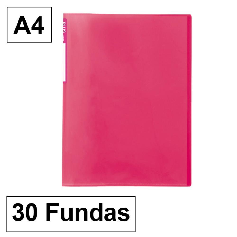 Carpeta Plus Office 6030 A4 PP 30 Fundas Rosa