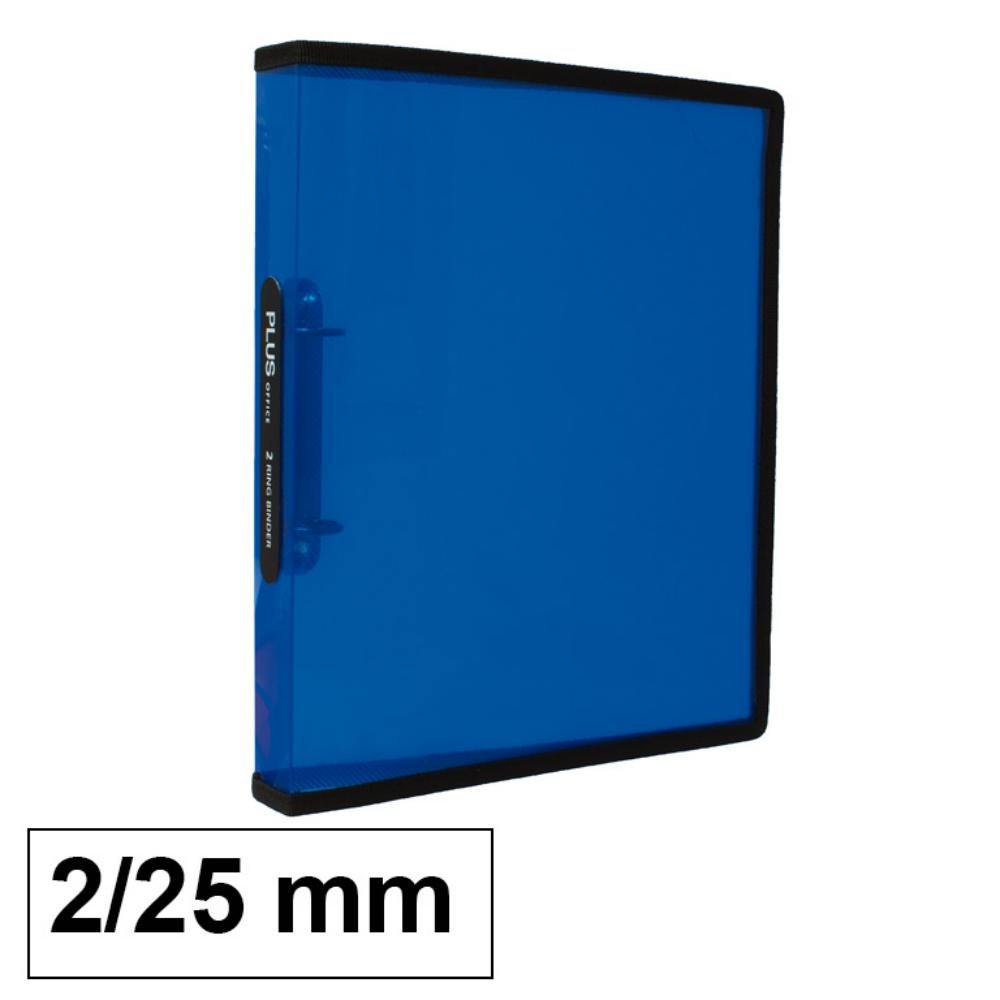 Carpeta Plus Office A4 PP 2 Anillas 25 mm Azul