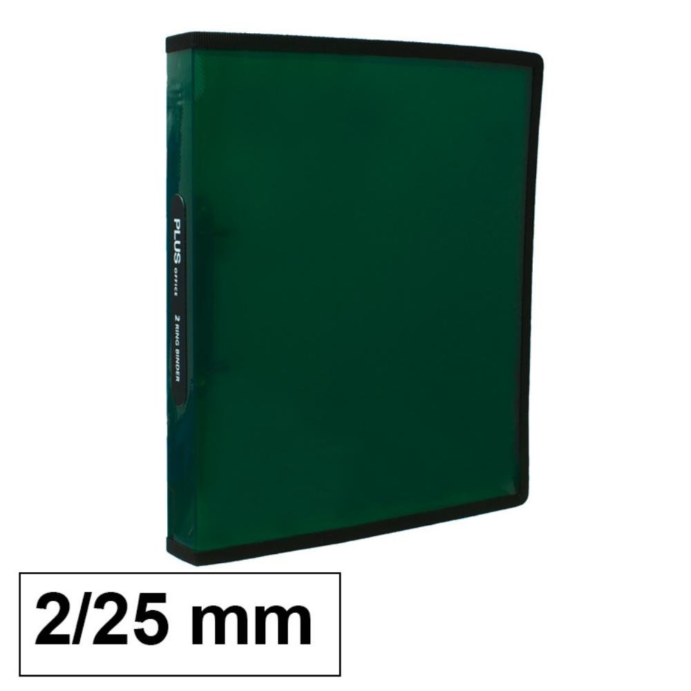 Carpeta Plus Office A4 PP 2 Anillas 25 mm Verde