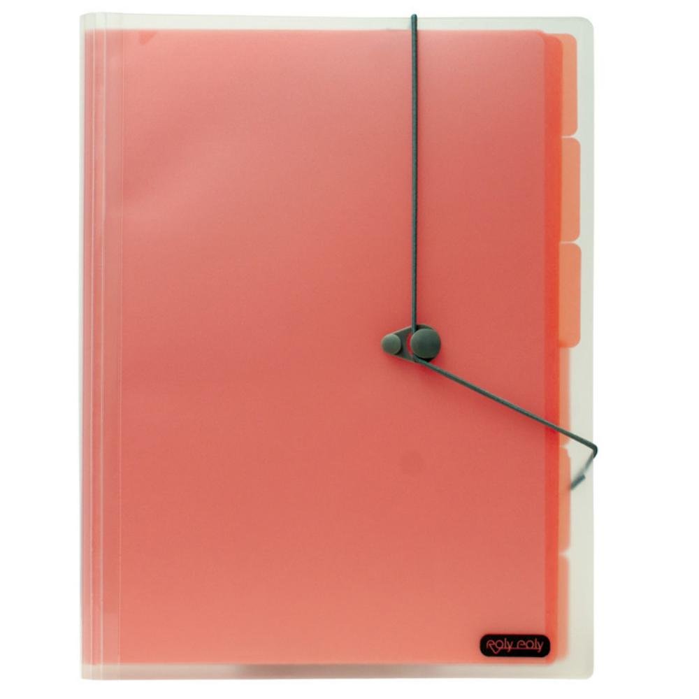 Carpeta Clasificadora Plus Office A4 Roja Traslúcida