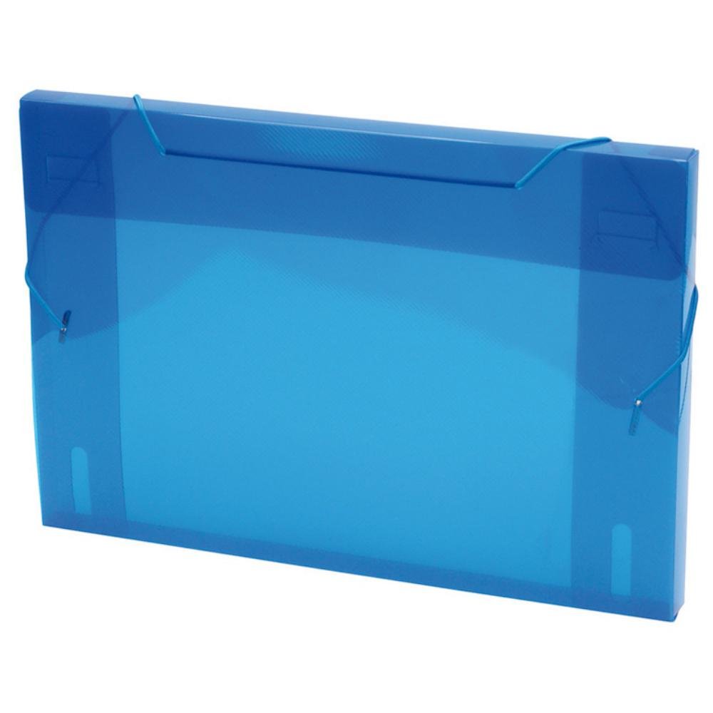 Carpeta Proyectos Plus Office A4+ PP Gomas Lomo 3 cm Azul