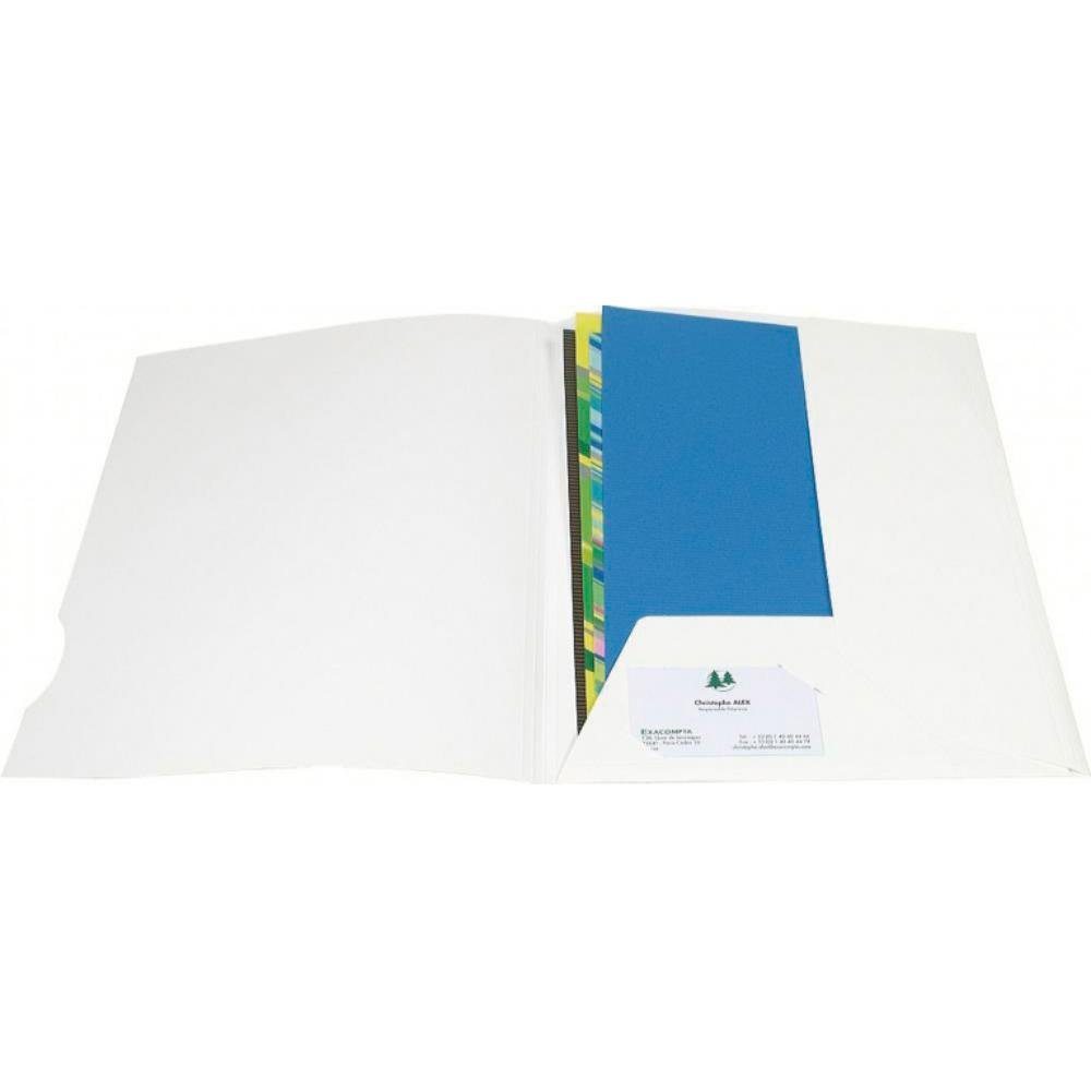Subcarpeta Exacompta A4 2 Solapas 250g Blanco