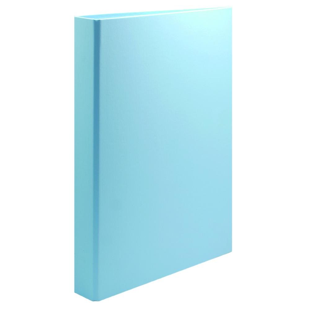Carpeta Plus Office Folio Cartón Forrado PP 4 Anillas 25 mm Lomo 35 mm Azul Pastel