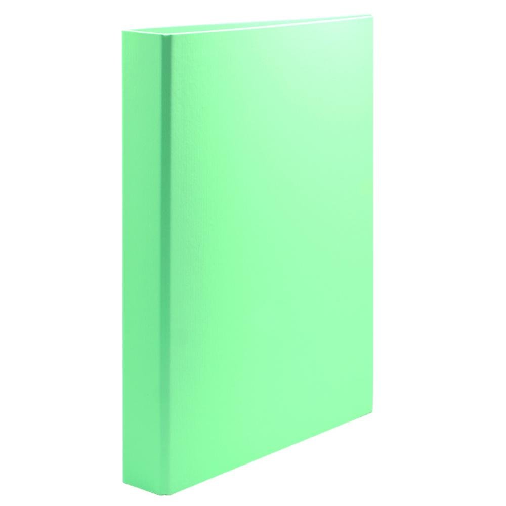 Carpeta Plus Office Folio Cartón Forrado PP 4 Anillas 25 mm Lomo 35 mm Verde Pastel
