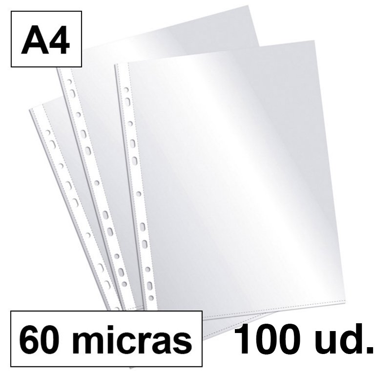 Fundas Multitaladro Office Everyday A4 60 Micras Piel Naranja 100Ud