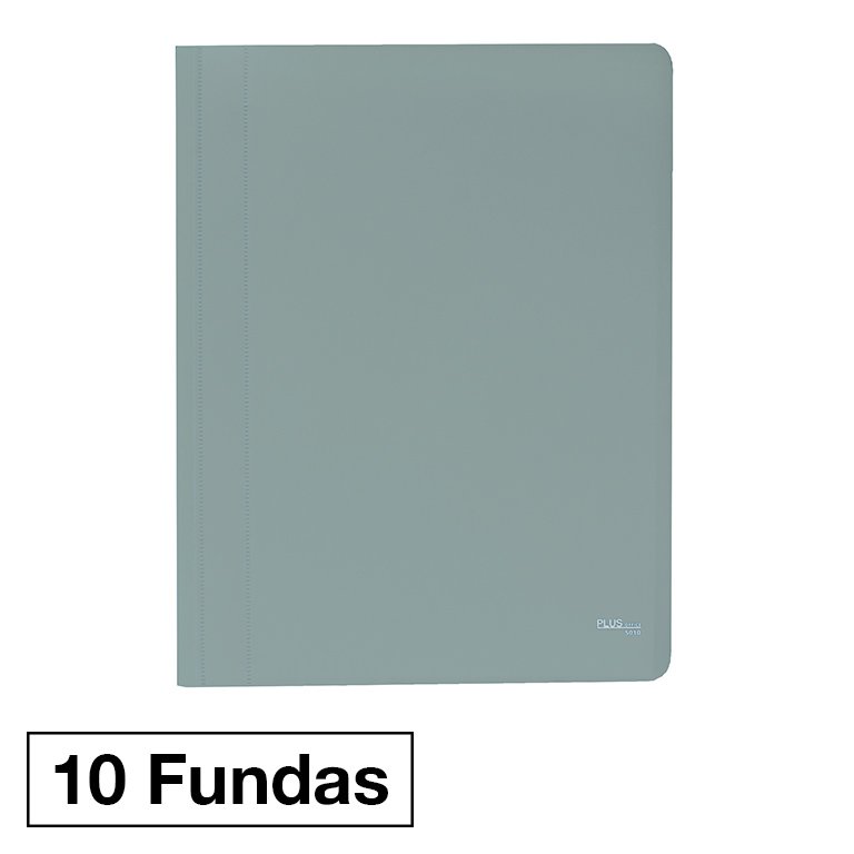 Carpeta Flexible Plus Office A4 PP Gris Manhattan 10 Fundas
