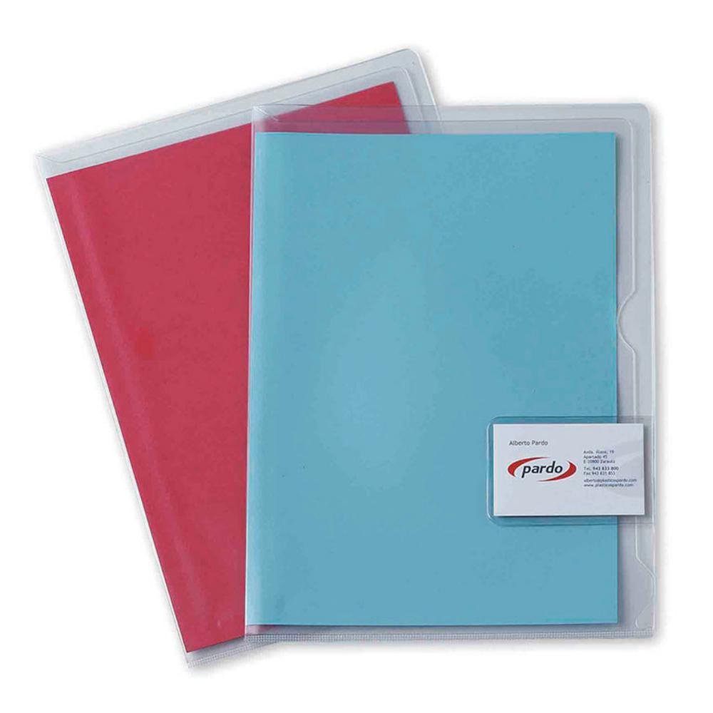 Dossier Pardo Folio Tarjetero Transparente